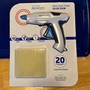 NWOT Glue Gun 60W High Temp by Westcott Includes 20 Large High Temp Glue…